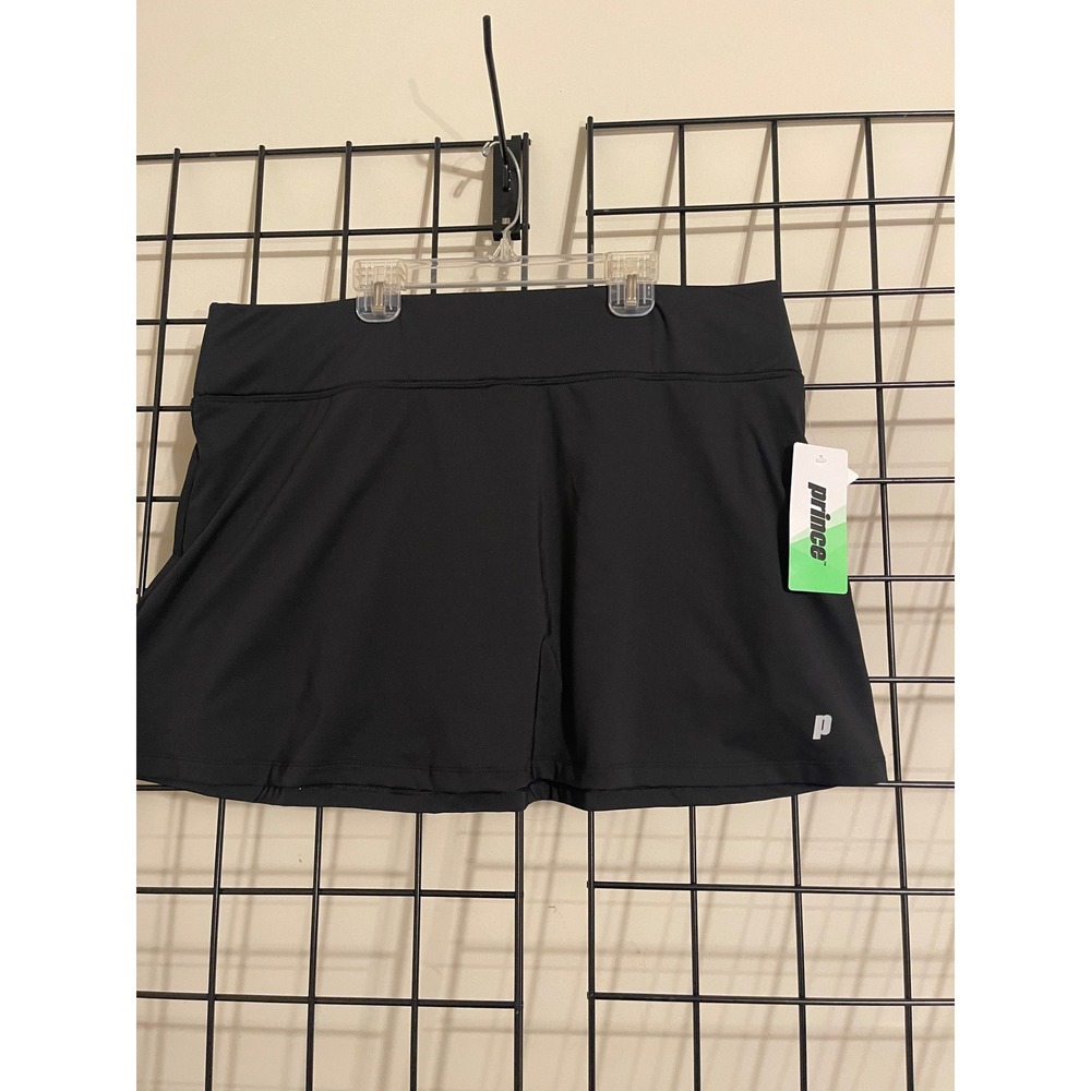 Prince Athletic Skort Tennis Golf Activewear Skirt Shorts‎ Black NWT